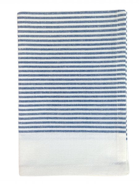 Cotton Napkin Navy Blue White Stripe