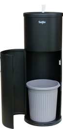 Black Stainless Steel Bin Dispenser with Door