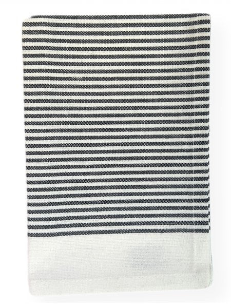 Cotton Napkin Black White Stripe