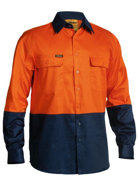 Two Tone Hi Vis Drill Shirt For Men