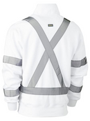 X Taped White 1/4 Zip Pullover For Men