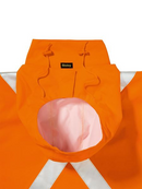 X Taped Orange Rain Shell Jacket For Men