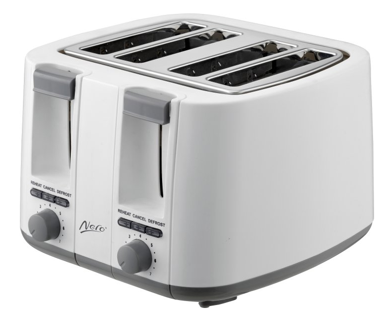 Nero White Toaster 4 Slice