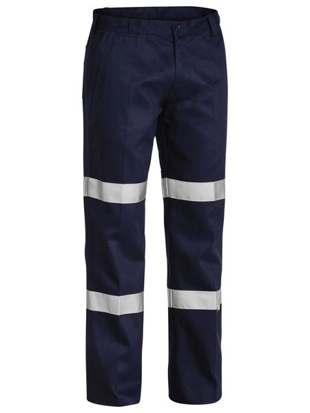 Navy Taped Biomotion Cotton Drill Pant For Men