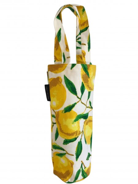 Lemon Print Wine Bottle Bag Single