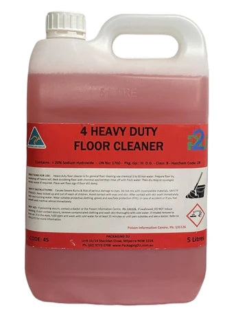 (4) Heavy Duty Floor Cleaner 20L