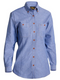 Womens Blue Chambray Shirt- Long Sleeve