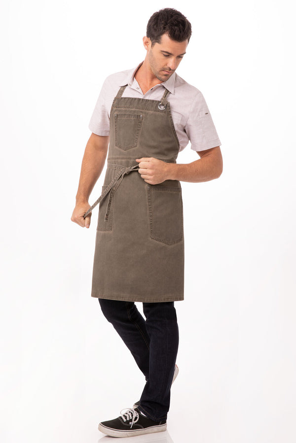 Dorset Bib Apron New Earth Brown