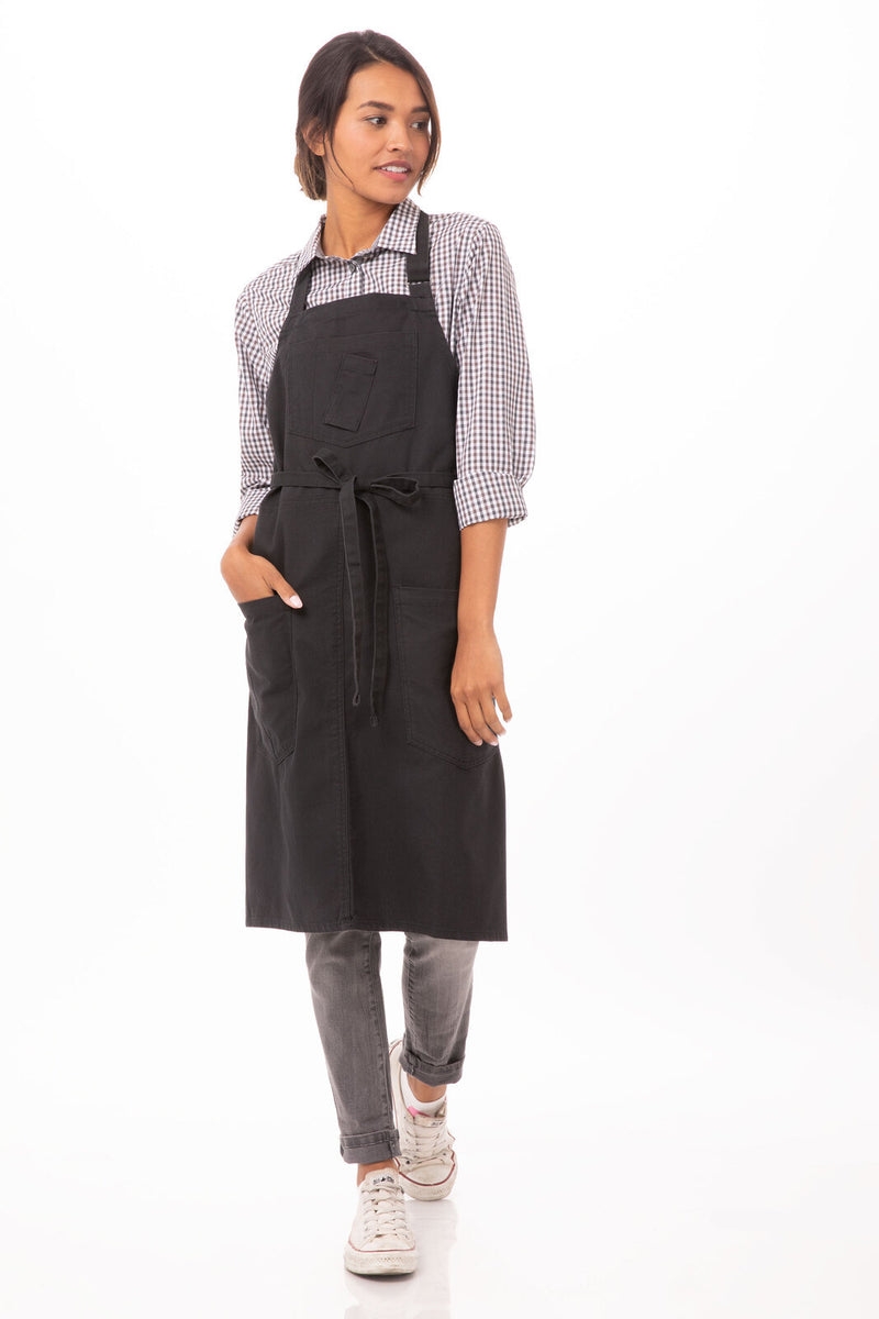 Rockford Bib Apron Steel Grey