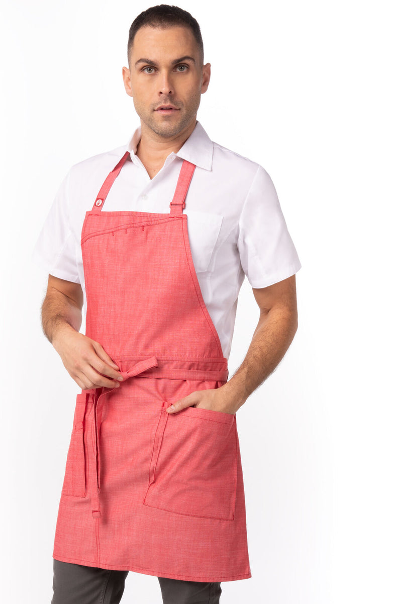 Medford Bib Apron Coral