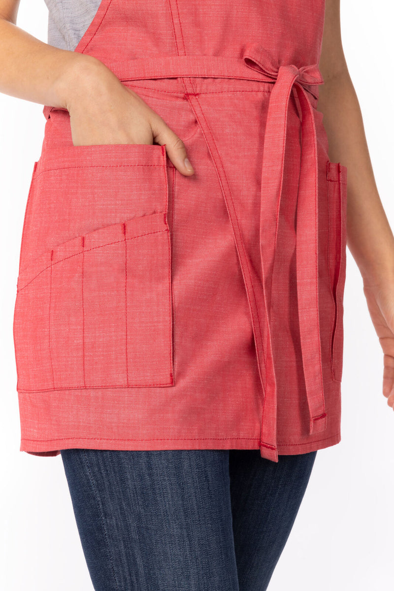 Medford Petite Bib Apron Coral