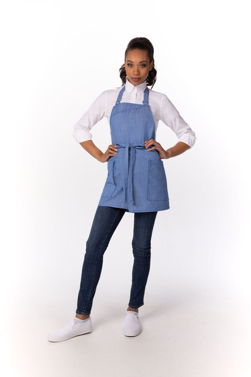 Medford Petite Bib Apron French Blue