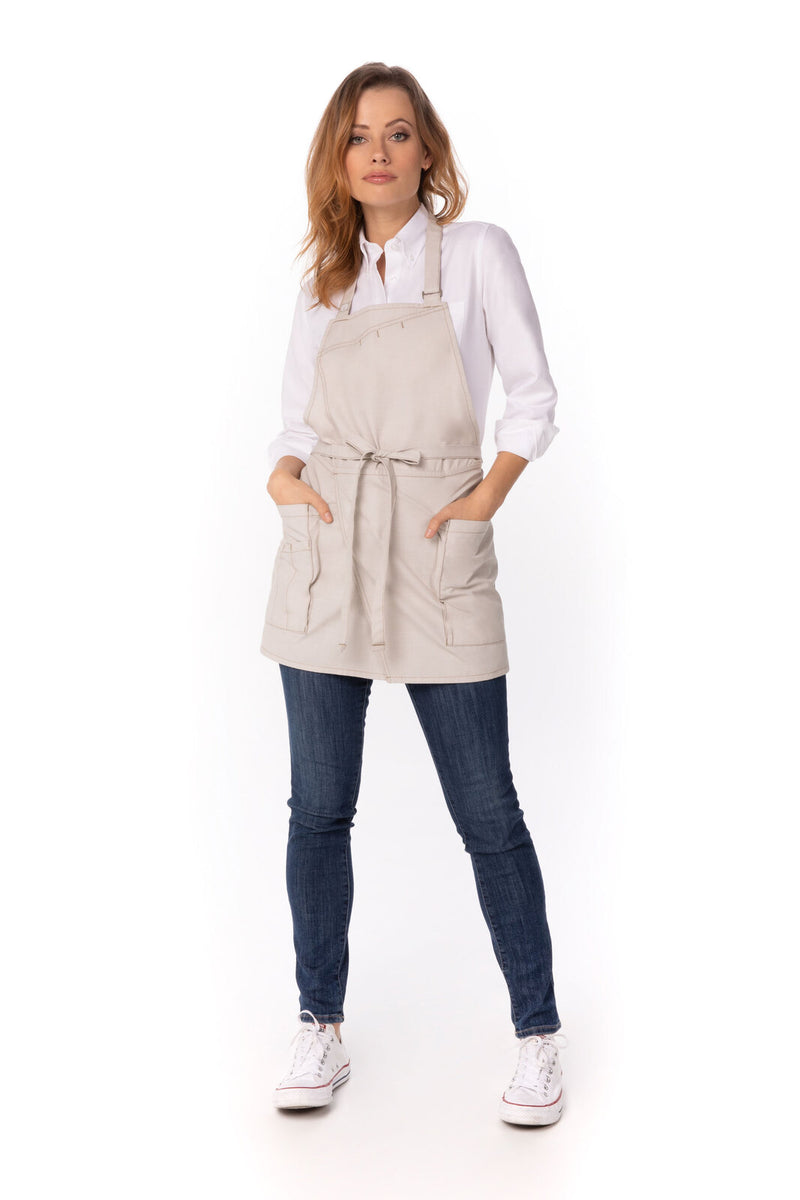 Medford Petite Bib Apron Natural