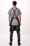 Berkeley Bib Apron Dark Indigo + Cross Back Suspenders Wine