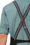 Berkeley Bib Apron Jet Black + Cross Back Suspenders Black/Grey