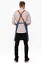 Berkeley Bib Apron Blue + Cross Back Suspenders Rust/Clay