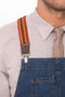 Berkeley Bib Apron Blue + Cross Back Suspenders Rust/Clay