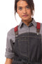 Berkeley Petite Bib Apron Indigo + Cross Back Suspenders Wine