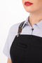 Berkeley Petite Bib Apron Jet Black + Cross Back Suspenders Black/Grey