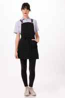 Berkeley Petite Bib Apron Jet Black + Cross Back Suspenders Black/Grey