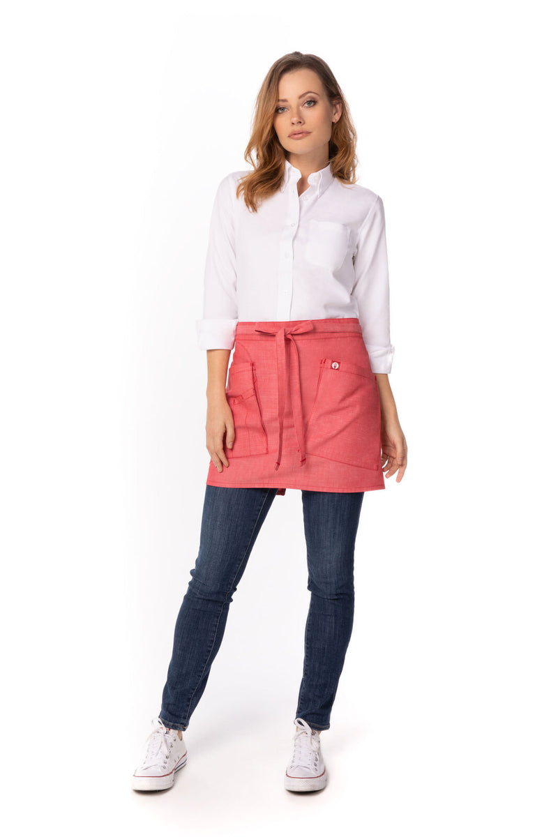 Medford Half Bistro Apron Coral