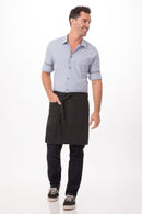 Rockford Half Bib Apron Steel Grey