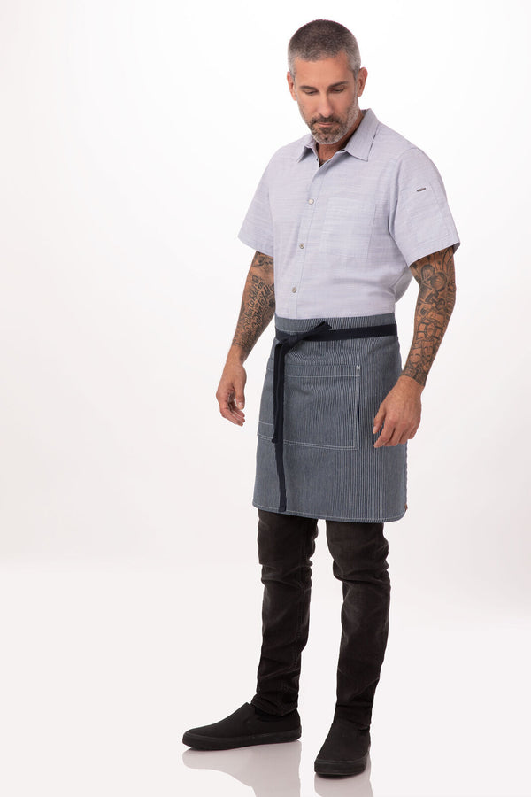 Portland Half Bistro Apron Indigo Blue