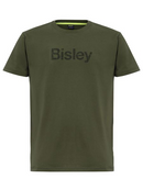 An army green coloured work tee for men with ribbed neck style. It is made up of lightweight and airy cotton fabric for ease of movement and comfort. Also comes with Bioscience Fresche microbial treatment.