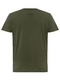 An army green coloured work tee for men with ribbed neck style. It is made up of lightweight and airy cotton fabric for ease of movement and comfort. Also comes with Bioscience Fresche microbial treatment.