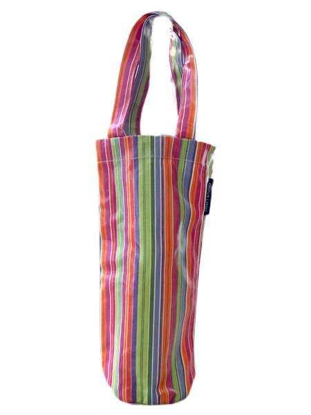 Candy Multi Stripe Wine Bottle Bag Single