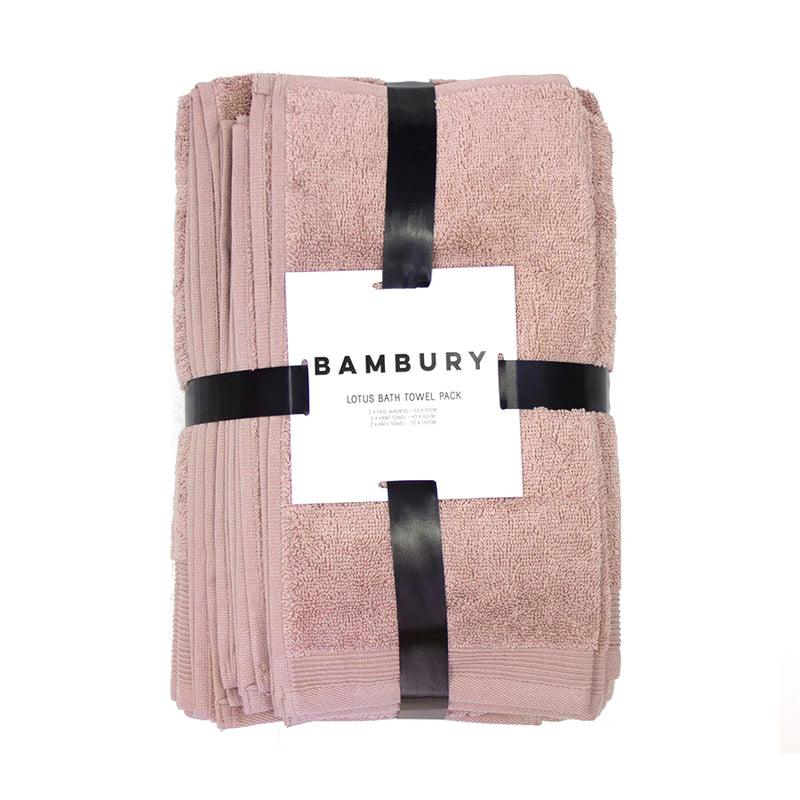 Deluxe Lotus Bath Towel Set Blush