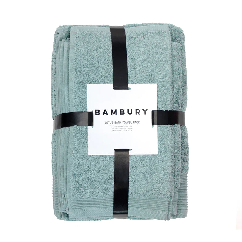 Deluxe Lotus Bath Towel Set Blue