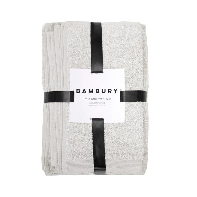 Deluxe Lotus Bath Towel Set Silver