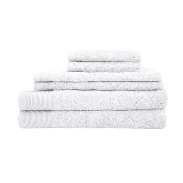 Deluxe Lotus Bath Towel Set White
