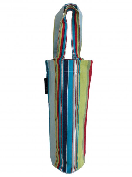 Waters Edge Stripe Wine Bottle Bag Single