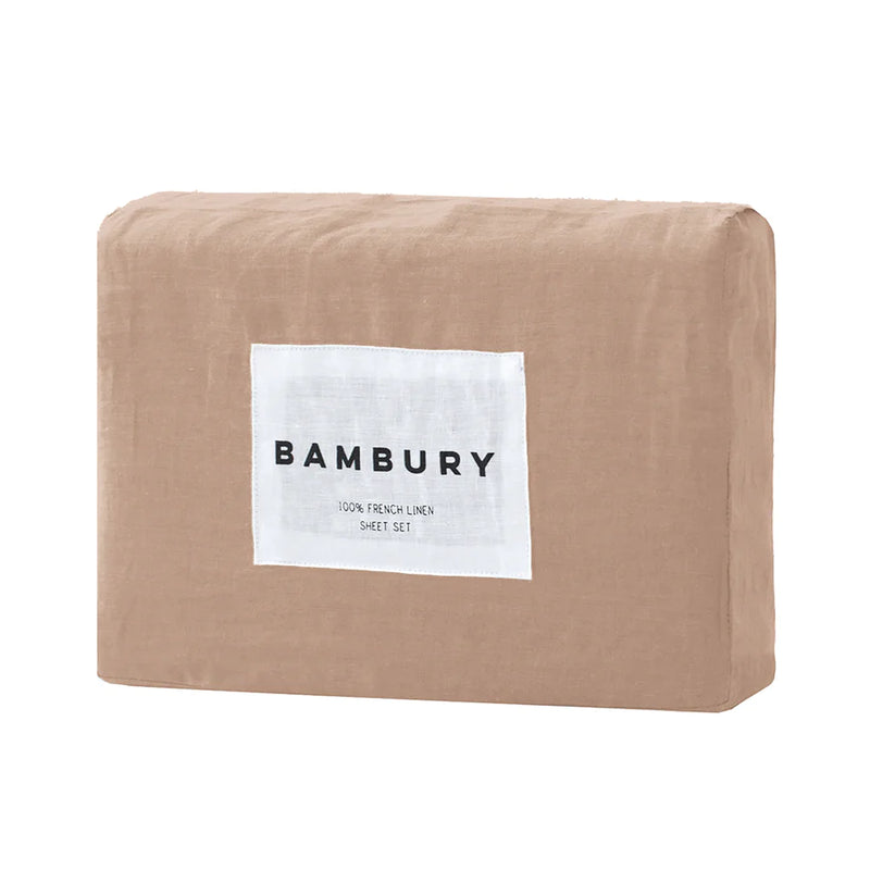 French Flax Linen Sheet Set - Tea Rose