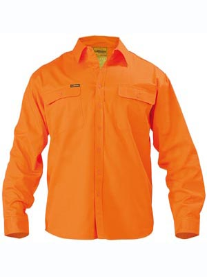 Hi Vis Orange Drill Shirt For Men
