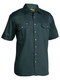 A bottle coloured shirt for men with collared button down closure. It has two button open chest pockets with pleat detailing. Made up of comfortable and lightweight fabric.