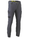 A charcoal coloured cargo work pant for men with curved waistband style. It has several multifunctional pockets with durable fabric. Made up of a mix of cotton and spandex to provide maximum stretch and comfort.