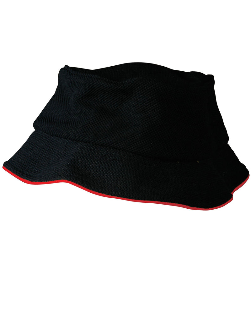 Pique Mesh With Sandwich Bucket Hat