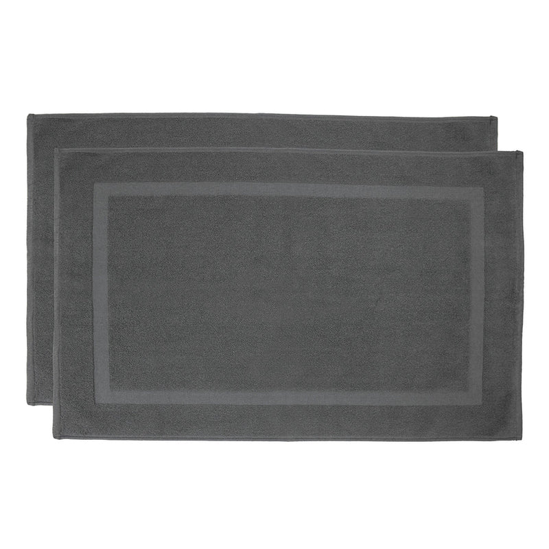 Commercial Bath Mats Charcoal Set of 2