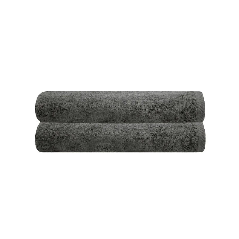 Commercial Bath Towels Charcoal Set of 2