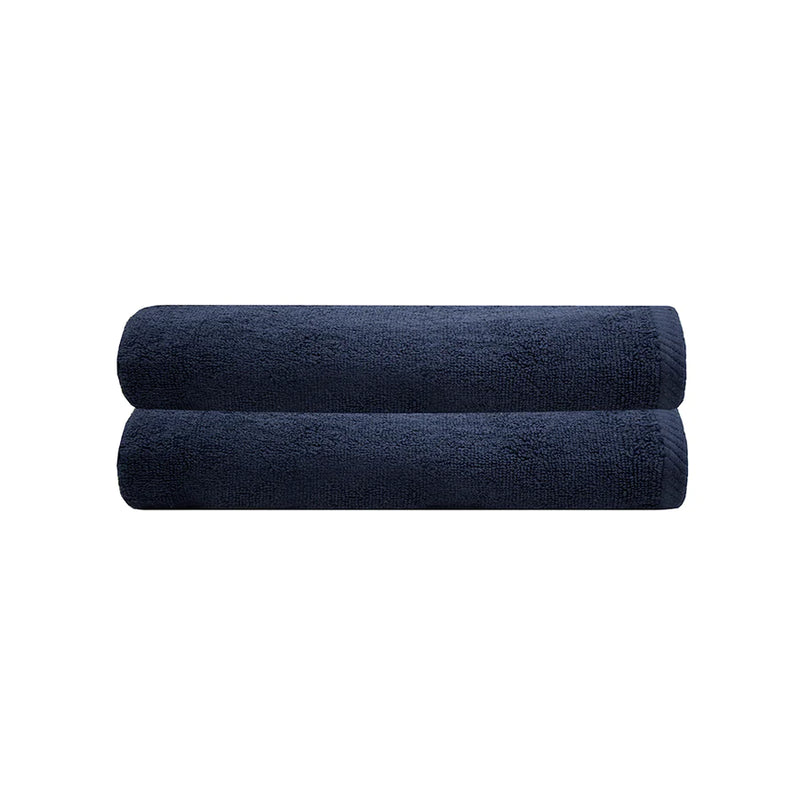 Commercial Bath Towels Navy Set of 2