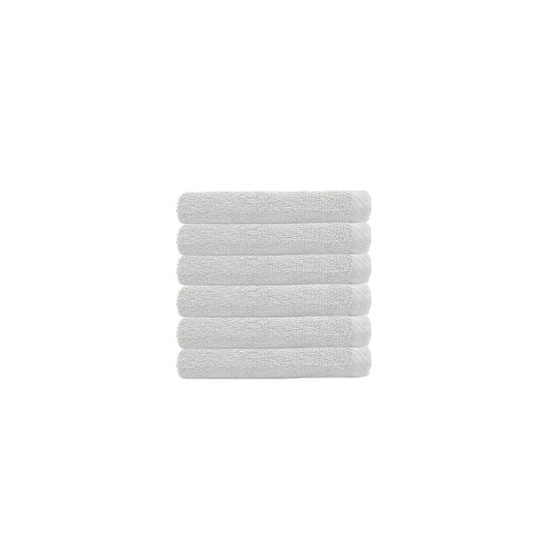 Commercial Face Washers White Set of 6