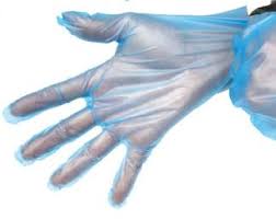 LARGE BLUE POLYETHYLENE (CPE) GLOVES CARTON OF 1000