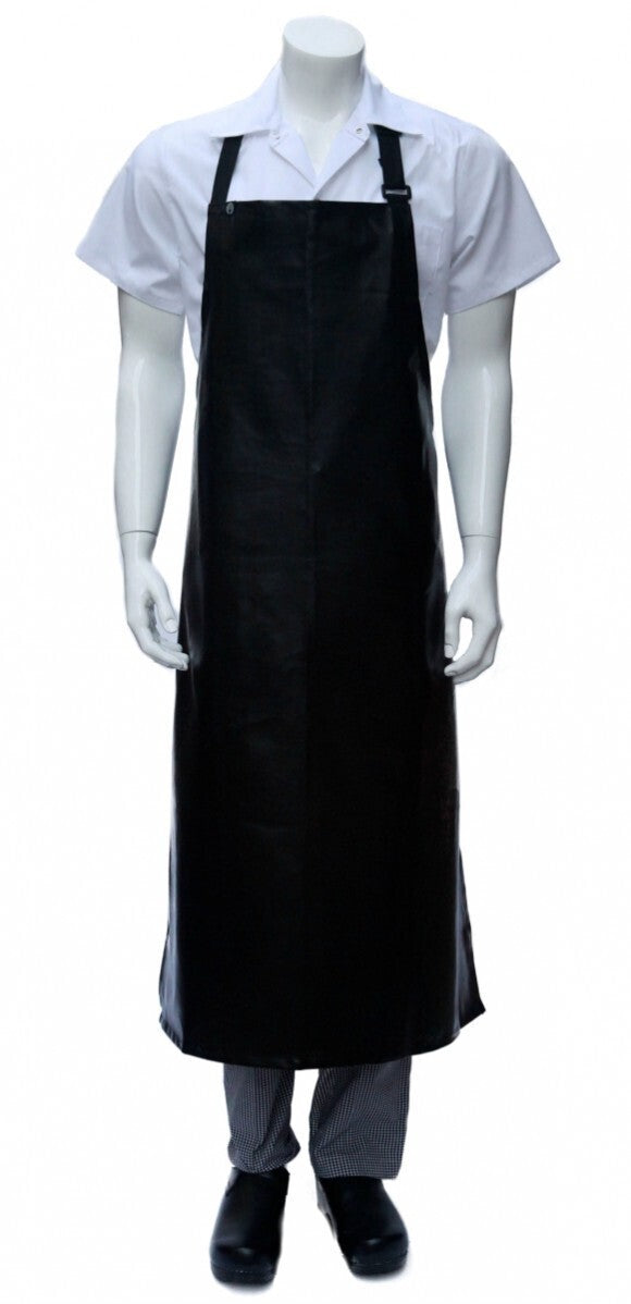 Premium PVC Long Bib Apron Black