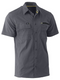 A charcoal coloured work shirt for men with collared button up closure. Comes with two unique flap chest pockets and multifunctional features. Made up of stretch cotton and spandex to provide ease of comfort. Ideal for people with active work jobs.