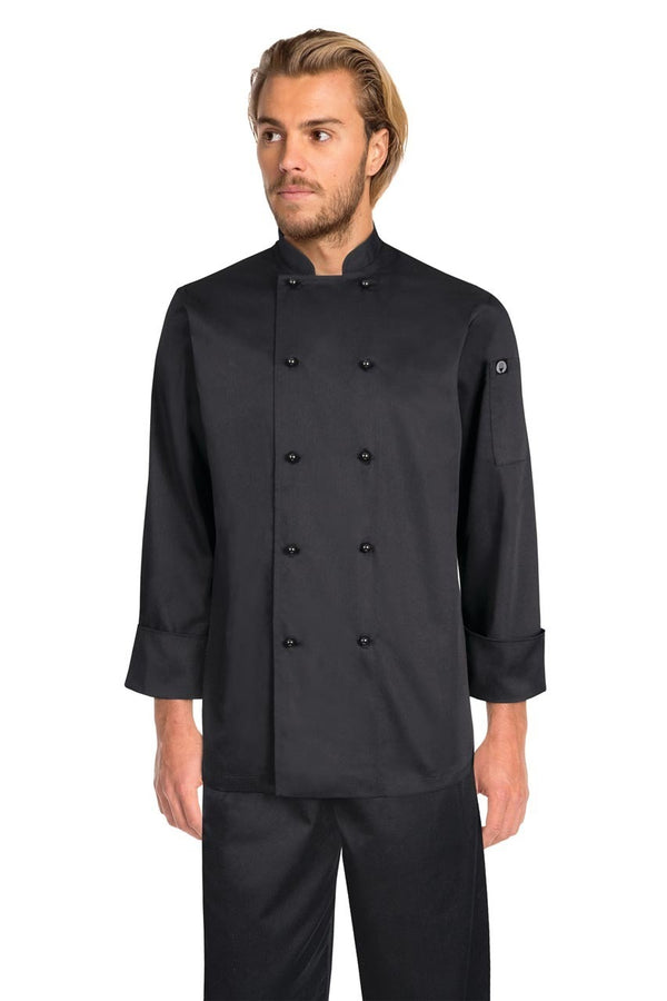 Classic Double Breasted Chef Jacket Black