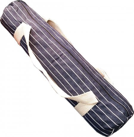 Yoga Mat Carry Bag Navy White Stripe