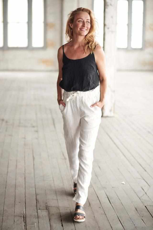 The Linen Lounge Pant - White